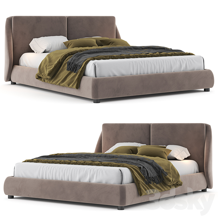 Ditre italia bend bed 3DS Max - thumbnail 1