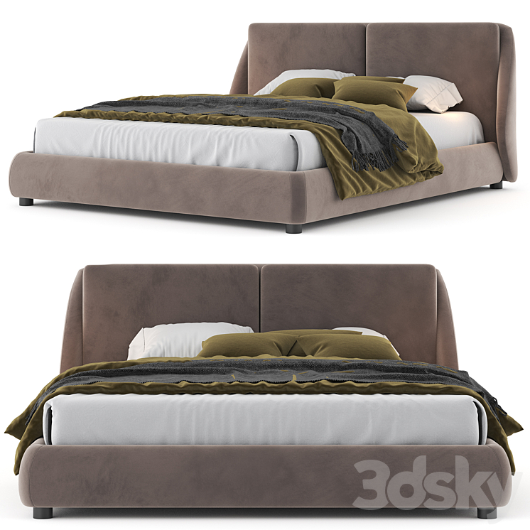 Ditre italia bend bed 3DS Max - thumbnail 2