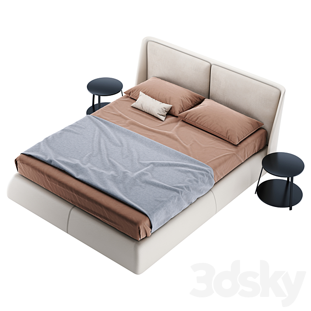 Ditre italia bend bed 3DSMax File - thumbnail 3