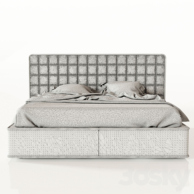 Ditre Italia BRANDO bed 3DS Max Model - thumbnail 3