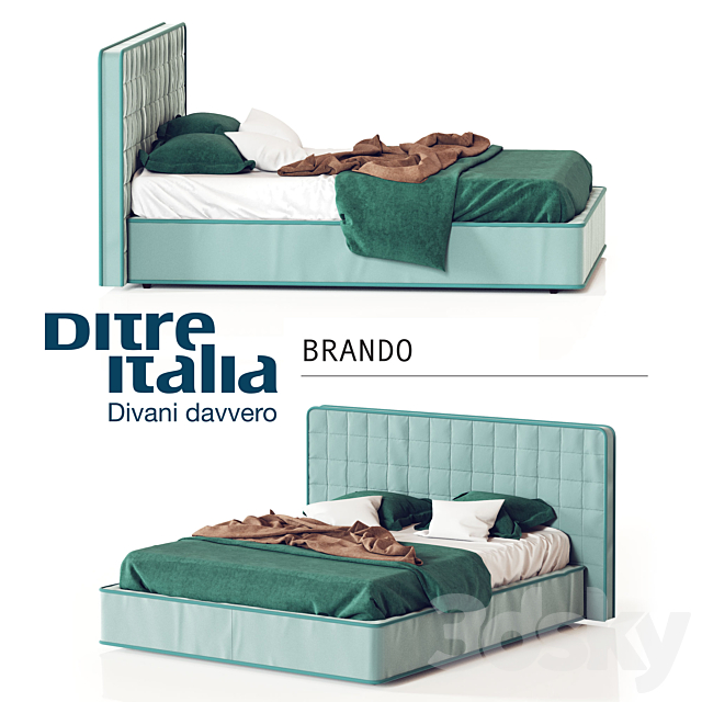 Ditre Italia BRANDO bed 3DSMax File - thumbnail 1