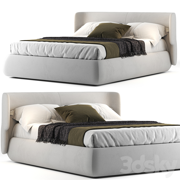 Ditre Italia CLAIRE BED 3DS Max Model - thumbnail 1