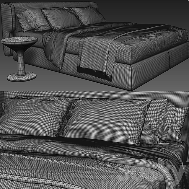 Ditre Italia Claire Bed 3DSMax File - thumbnail 4