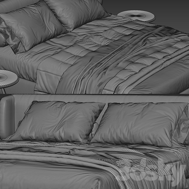 Ditre italia claire bed 3DSMax File - thumbnail 4