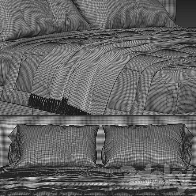 Ditre italia claire bed 3DSMax File - thumbnail 3