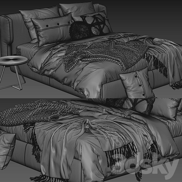 Ditre Italia Claire bed 3DSMax File - thumbnail 3