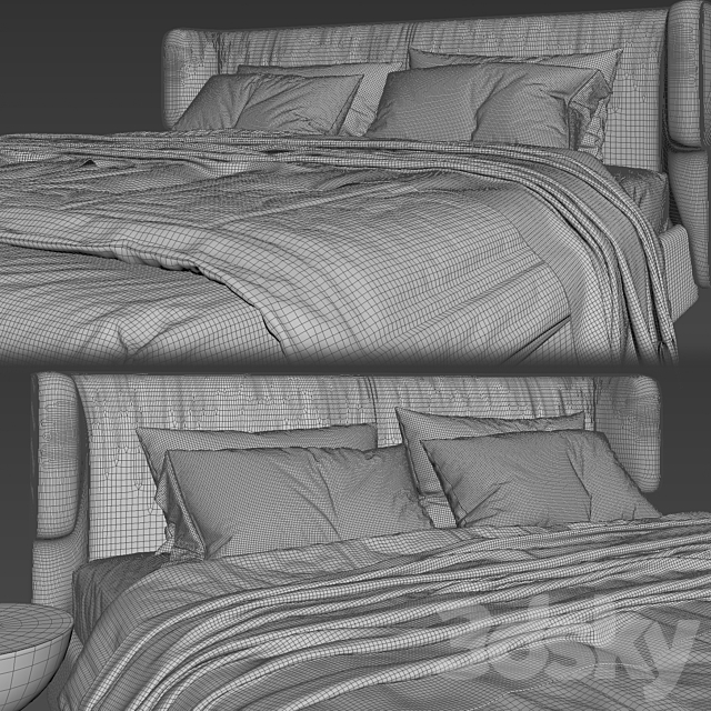 Ditre Italia Claire Bed 3DSMax File - thumbnail 4