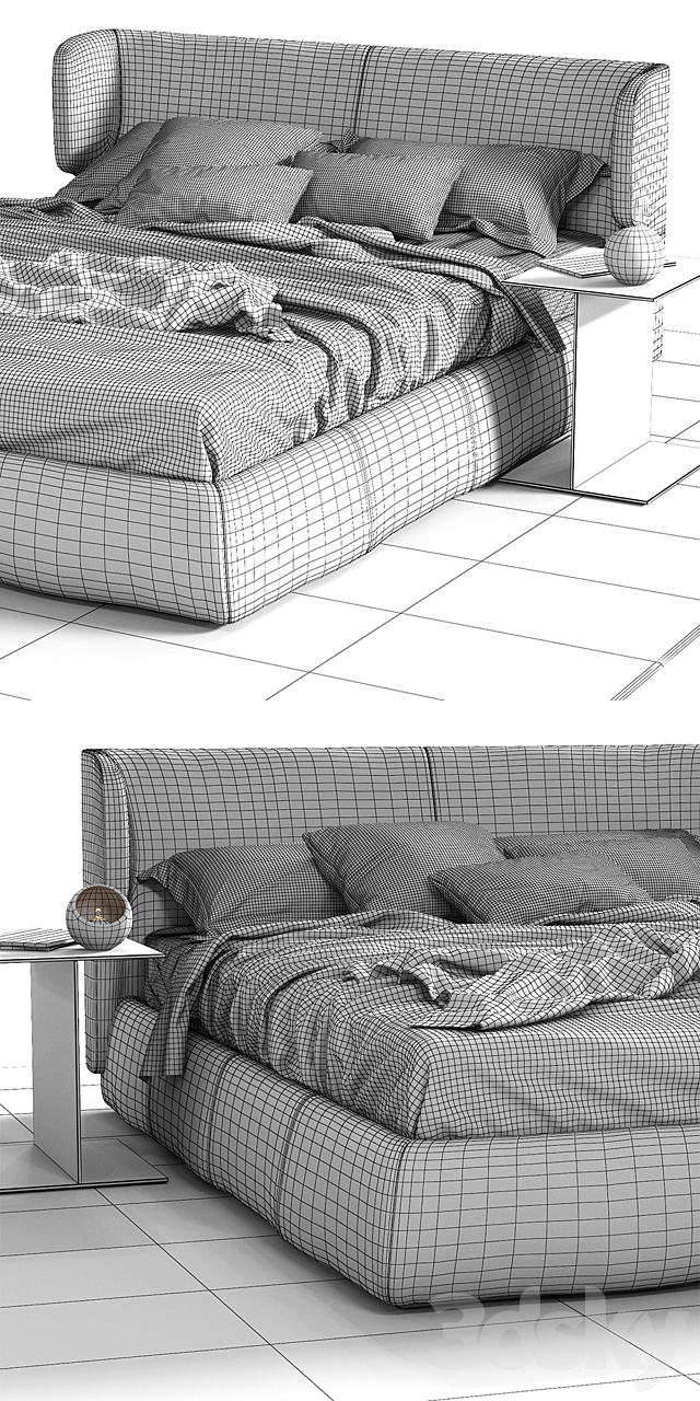 Ditre Italia CLAIRE Bed 3DSMax File - thumbnail 3