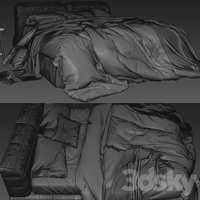 Ditre Italia Dunn Bed 3DSMax File - thumbnail 3