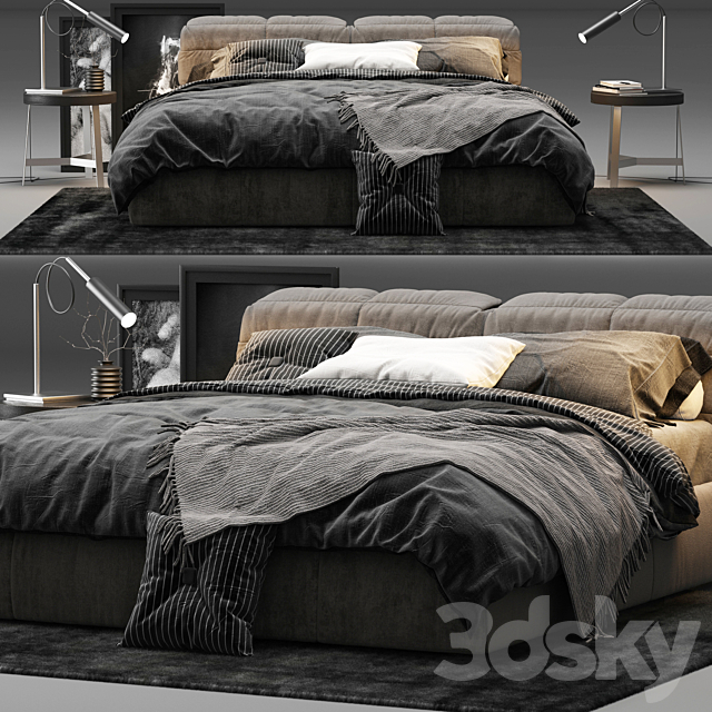 Ditre Italia Dunn Bed 3DSMax File - thumbnail 1