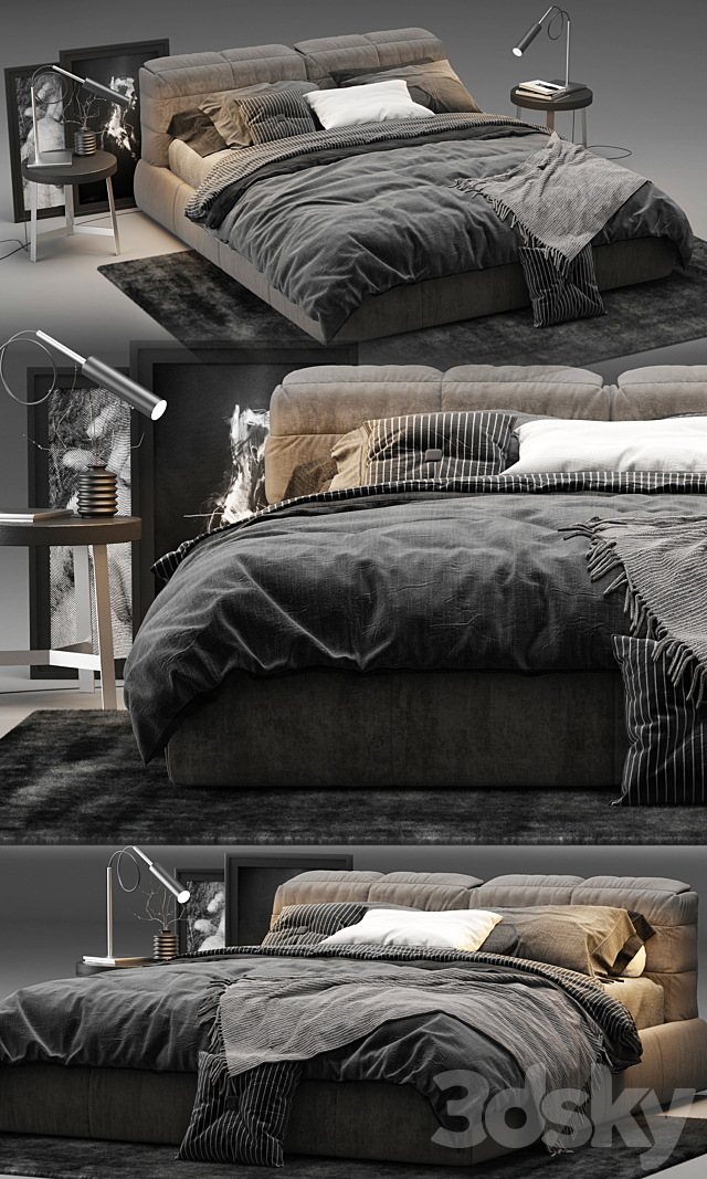 Ditre Italia Dunn Bed 3DSMax File - thumbnail 2