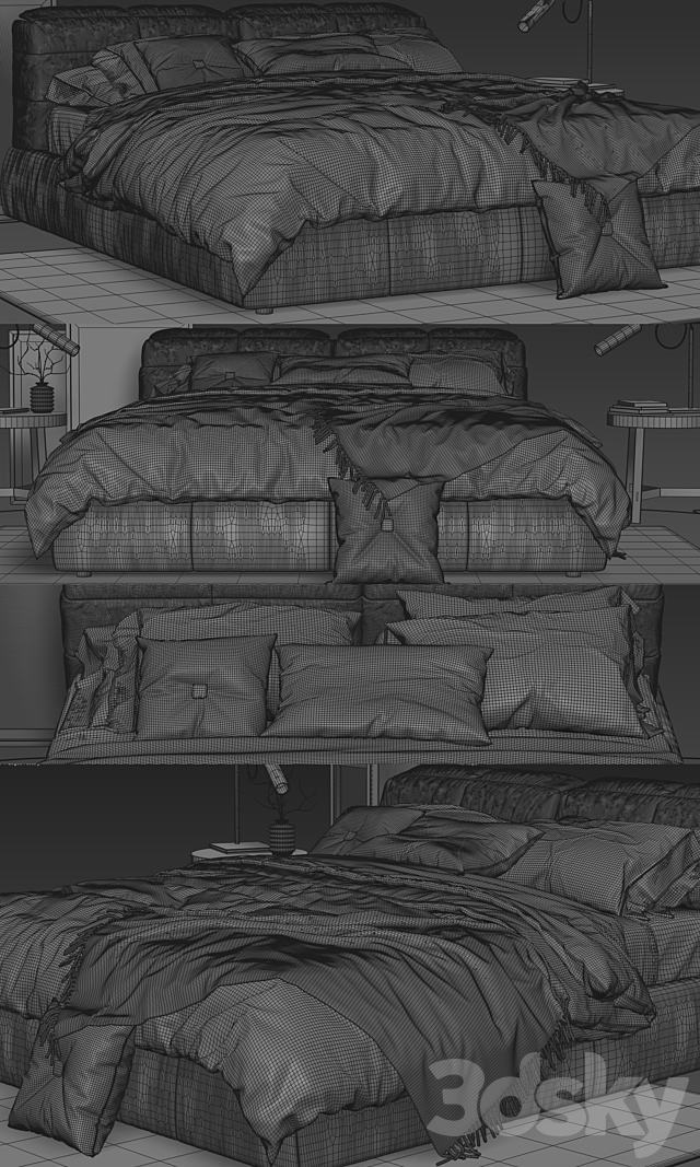 Ditre Italia Dunn Bed 3DSMax File - thumbnail 3