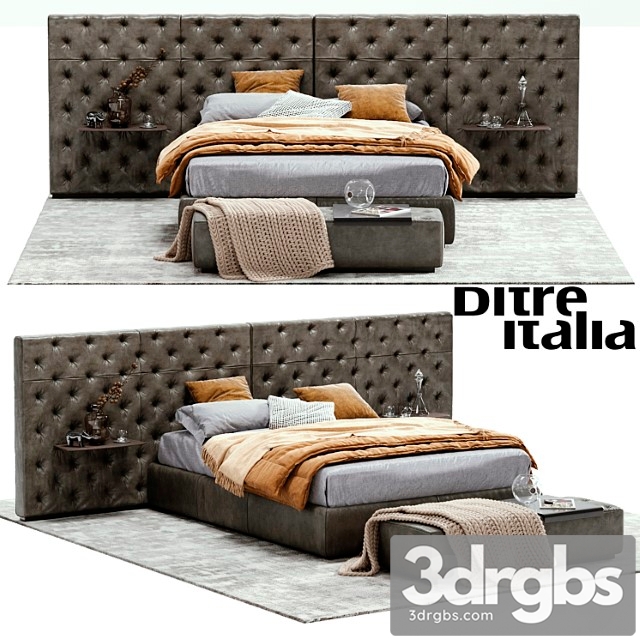 Ditre italia eclectico bed 2 3dsmax Download - thumbnail 1