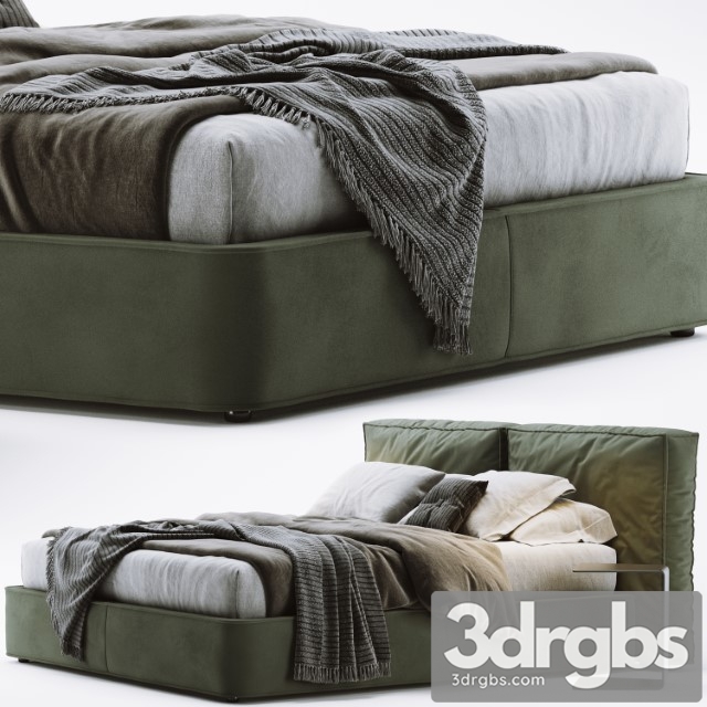 Ditre Italia Flann Bed 01 3dsmax Download - thumbnail 1