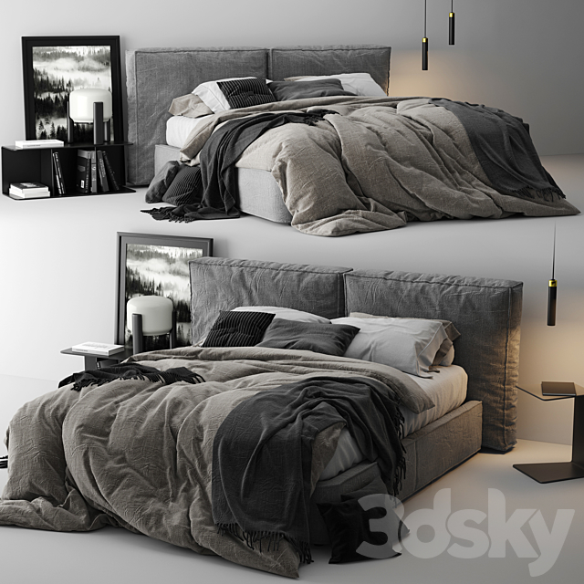 Ditre Italia Flann – Bed 3DSMax File - thumbnail 1