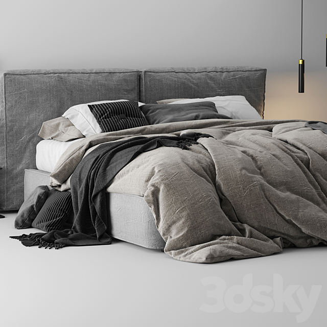 Ditre Italia Flann – Bed 3DSMax File - thumbnail 2