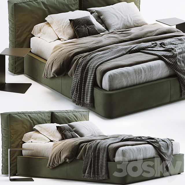 Ditre italia flann bed 3DSMax File - thumbnail 1