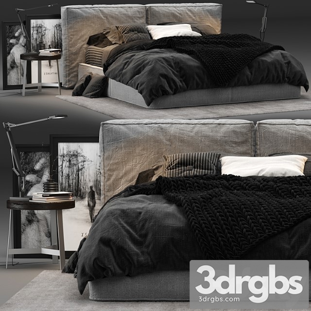 Ditre italia flann bed_2 2 3dsmax Download - thumbnail 1