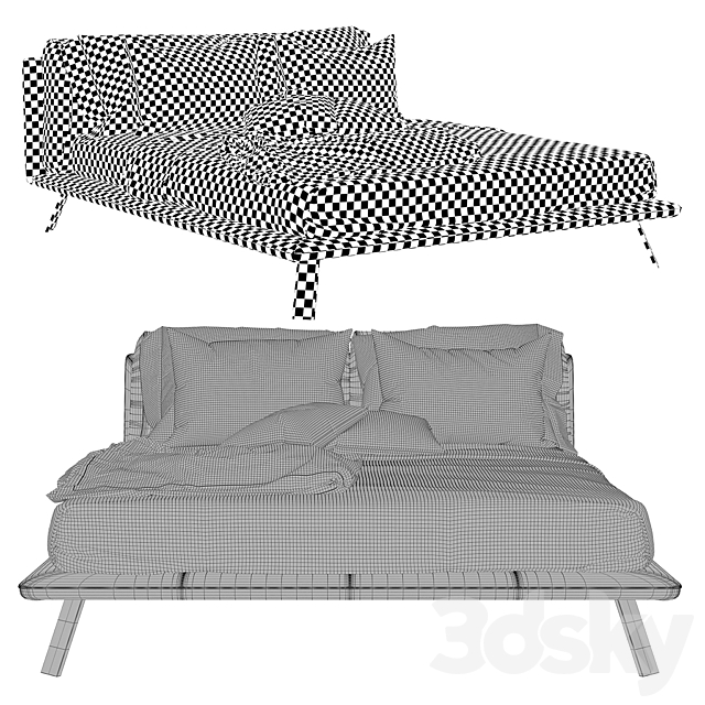 Ditre Italia KAHANA Bed 3DSMax File - thumbnail 3