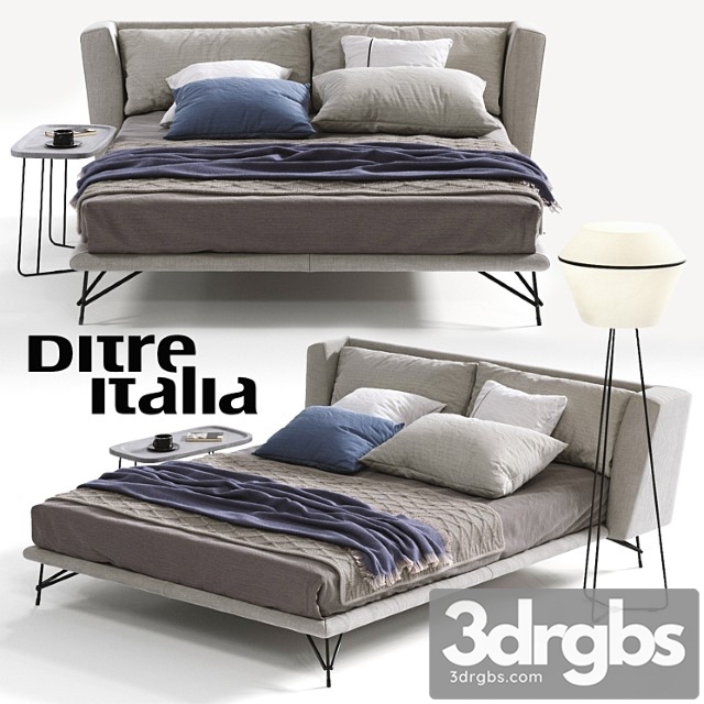 Ditre italia lennox bed 2 3dsmax Download - thumbnail 1