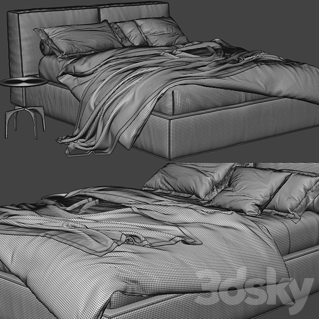 Ditre Italia Misty Bed 3DSMax File - thumbnail 3