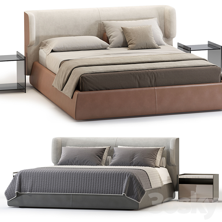 Ditreitalia CLAIRE Bed 3DS Max Model - thumbnail 1