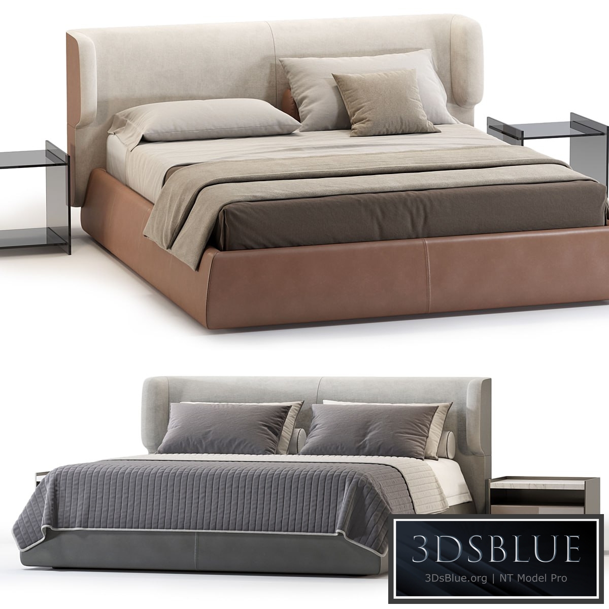 Ditreitalia CLAIRE Bed 3DS Max - thumbnail 3