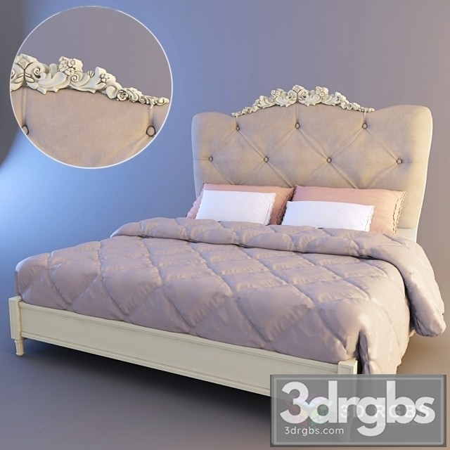 Dolce Rosa Classic Bed 3dsmax Download - thumbnail 1