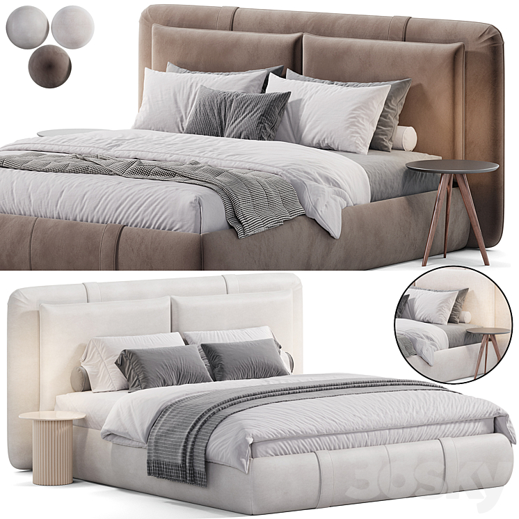 Donovan bed by Sicis 3DS Max Model - thumbnail 1