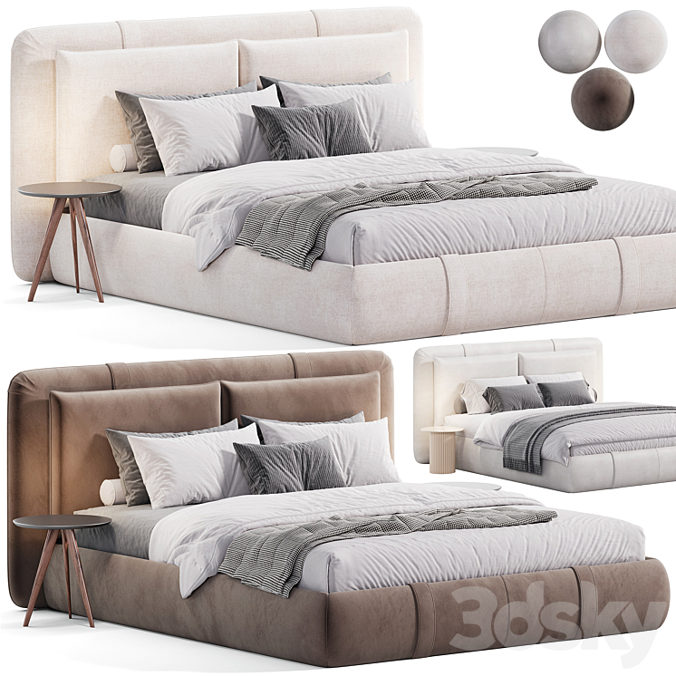 Donovan bed by Sicis 3DS Max Model - thumbnail 2