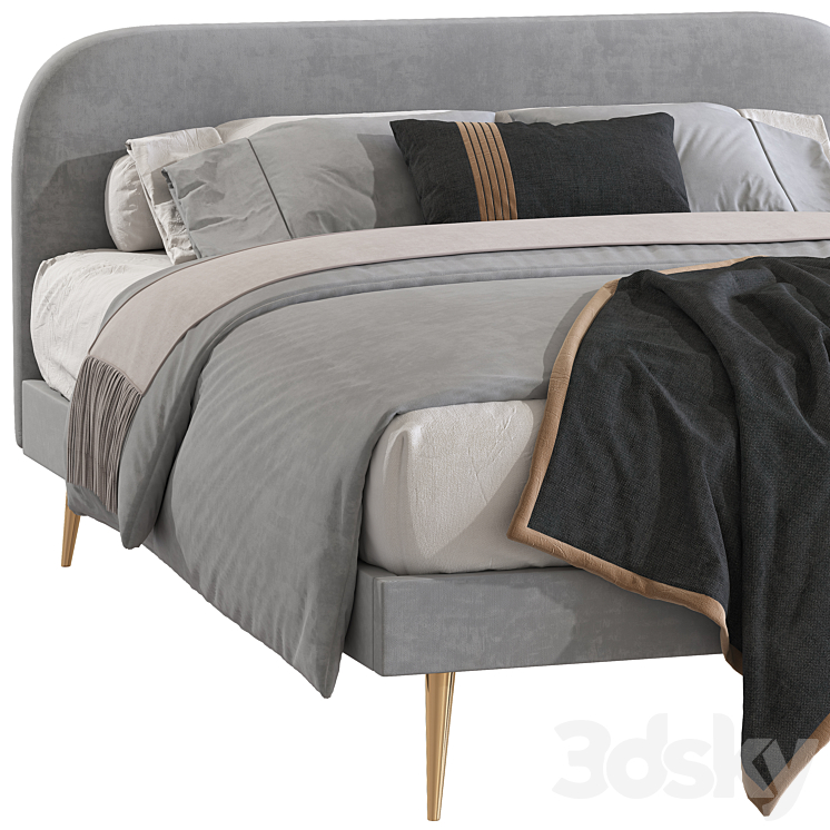 Double bed 125 3DS Max - thumbnail 2