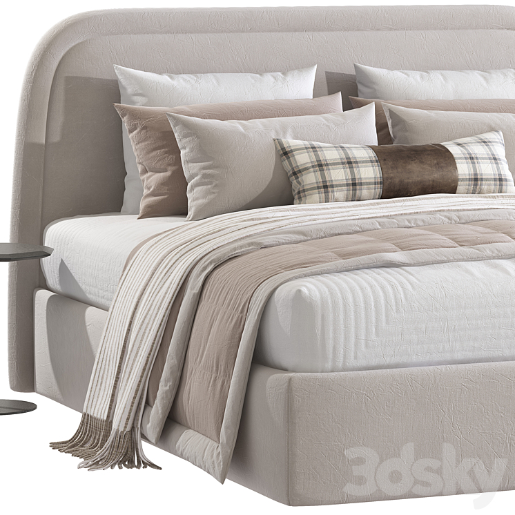 Double bed 77. 3DS Max - thumbnail 2