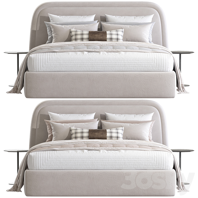 Double bed 77. 3DSMax File - thumbnail 3