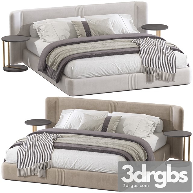 Double bed 96. 2 3dsmax Download - thumbnail 1