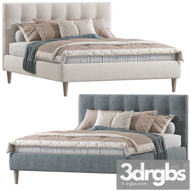 Double bed 98. 2 3dsmax Download - thumbnail 1