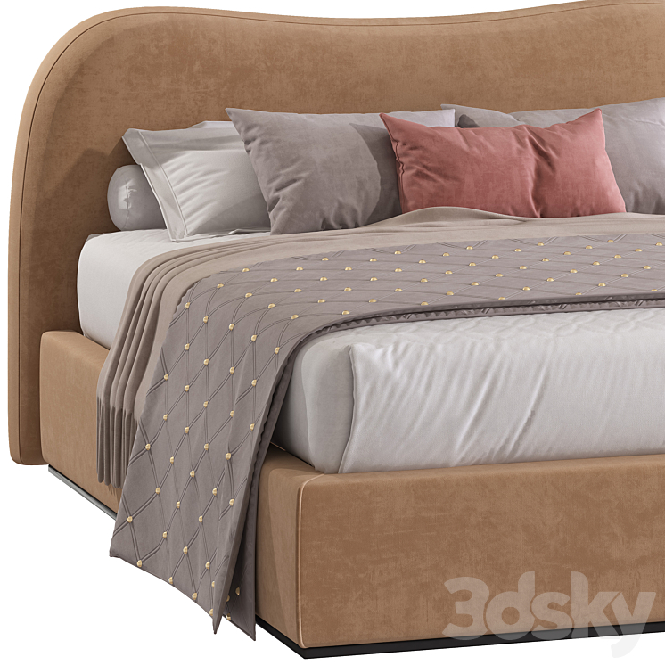 Double bed 99. 3DS Max - thumbnail 2