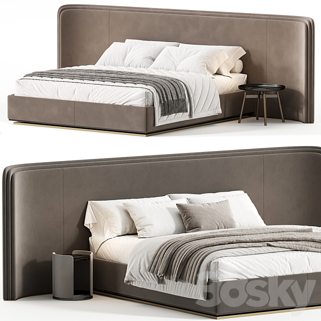 Double bed Calabria Frato 3ds Max - thumbnail 2