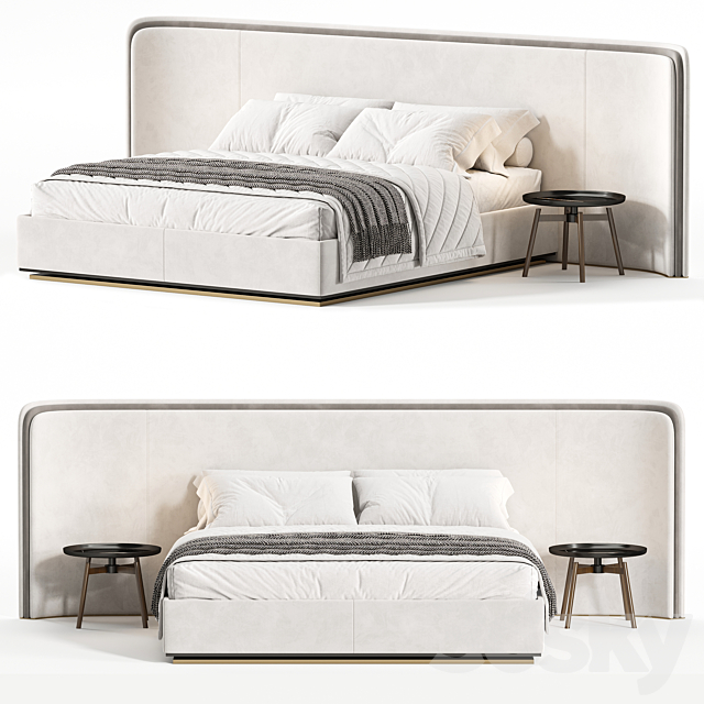 Double bed Calabria Frato 3ds Max - thumbnail 3