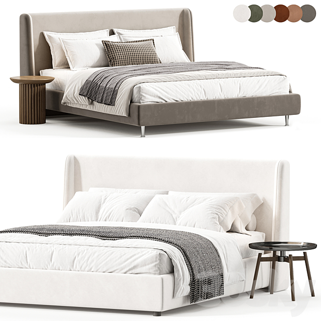 Double bed Descrizione 3ds Max - thumbnail 2