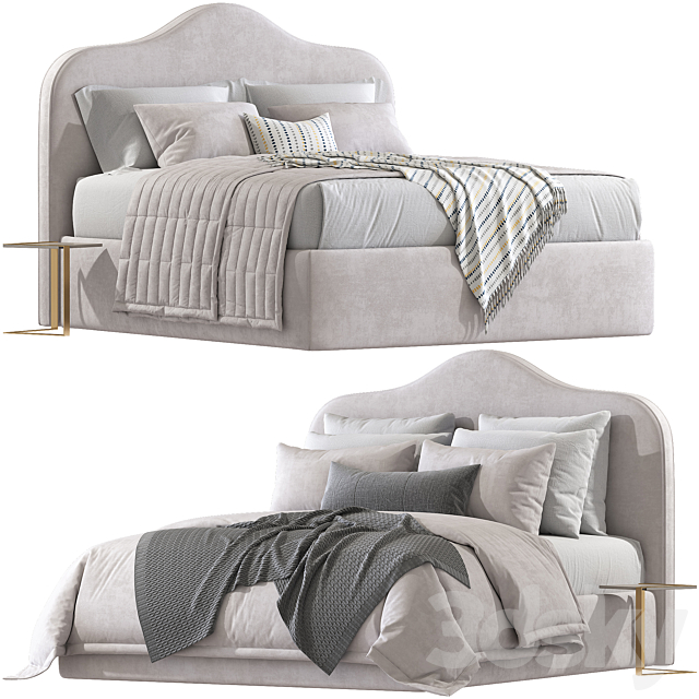 Double bed Marion Natural №217. 3ds Max - thumbnail 1