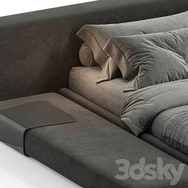 Double bed Siena 3DS Max Model - thumbnail 5