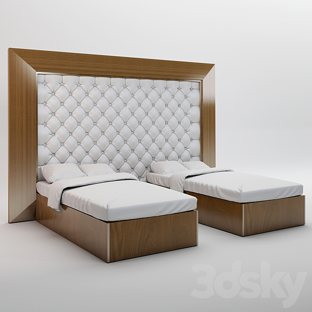 Double bed-sliding 3DSMax File - thumbnail 1