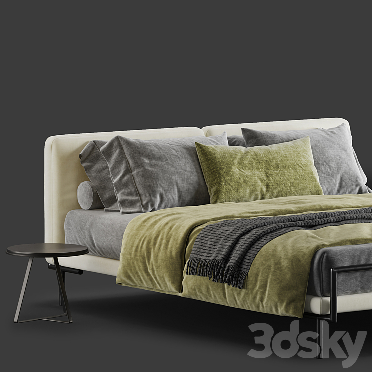 Double bed Twils cameleo 3DS Max - thumbnail 2