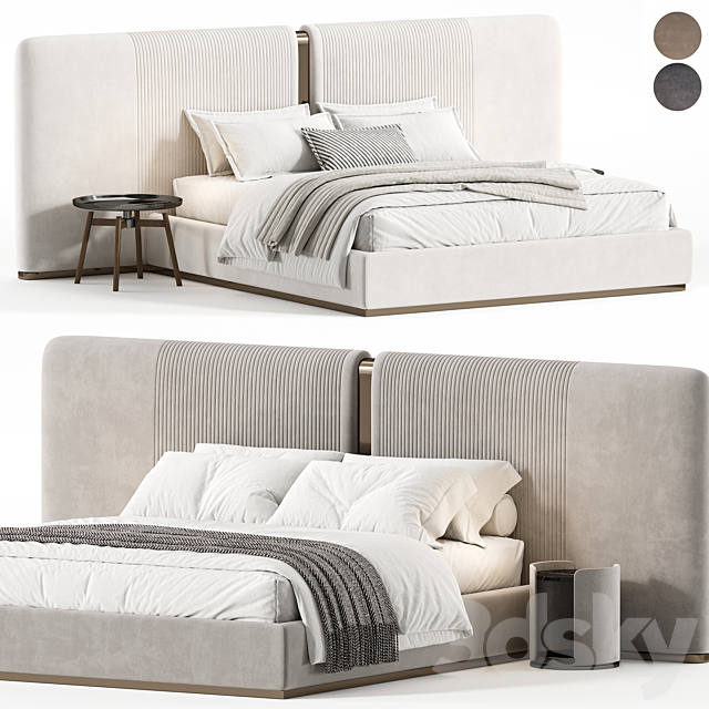 Double bed Vogue 3ds Max - thumbnail 1