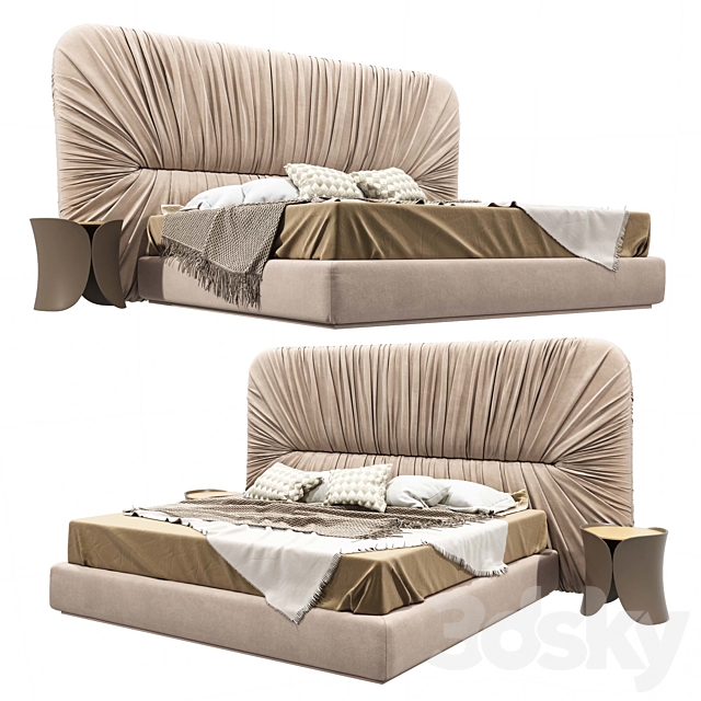 Drape bed laurameroni 3DSMax File - thumbnail 1