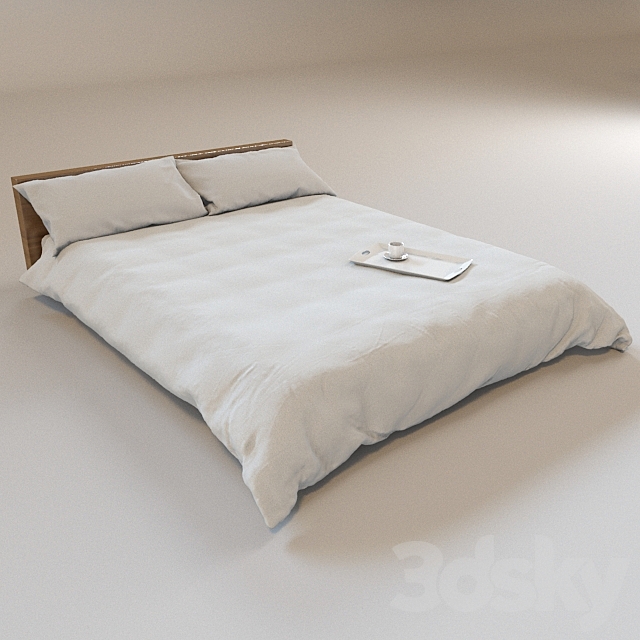 Duvet cover with pillows 3DSMax File - thumbnail 1