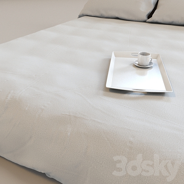 Duvet cover with pillows 3DSMax File - thumbnail 2