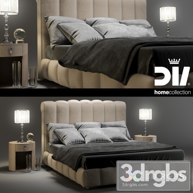 DV Home Bed Byron Letto 3dsmax Download - thumbnail 1