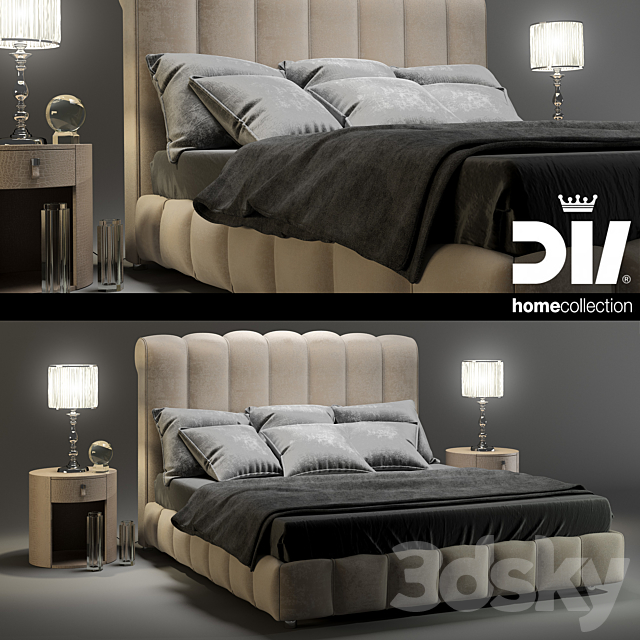 DV HOME collection bed BYRON letto 3DSMax File - thumbnail 1