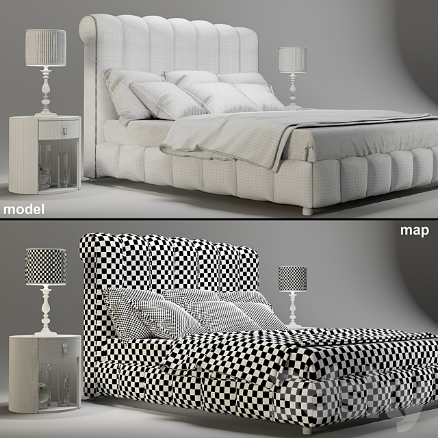 DV HOME collection bed BYRON letto 3DSMax File - thumbnail 2